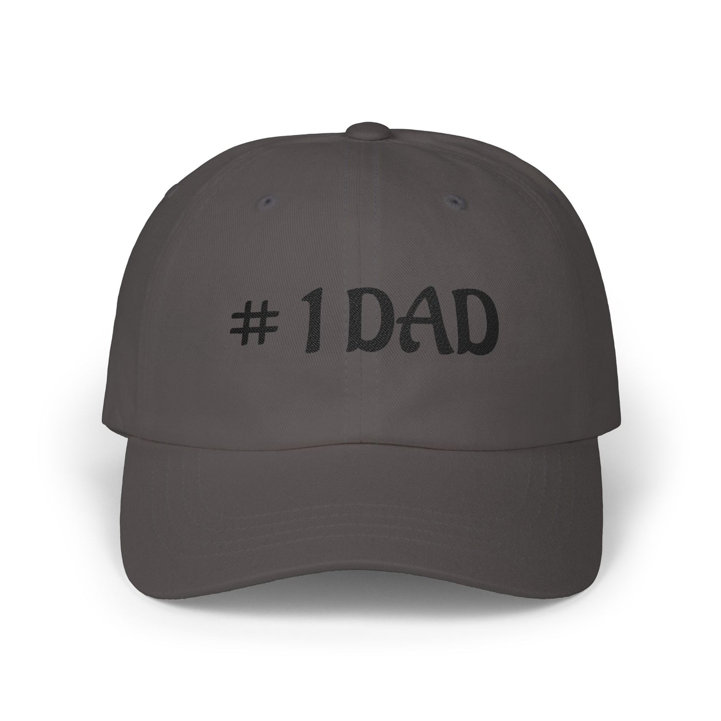 1 Dad Embroidered Dad Cap | White Baseball Hat