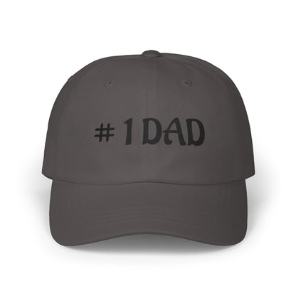 1 Dad Embroidered Dad Cap | White Baseball Hat