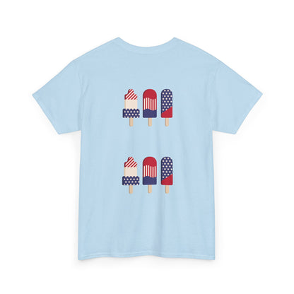 Merica Peace Hand graphic Tee | American Flag Popsicle back, Patriotic Fourth of July
