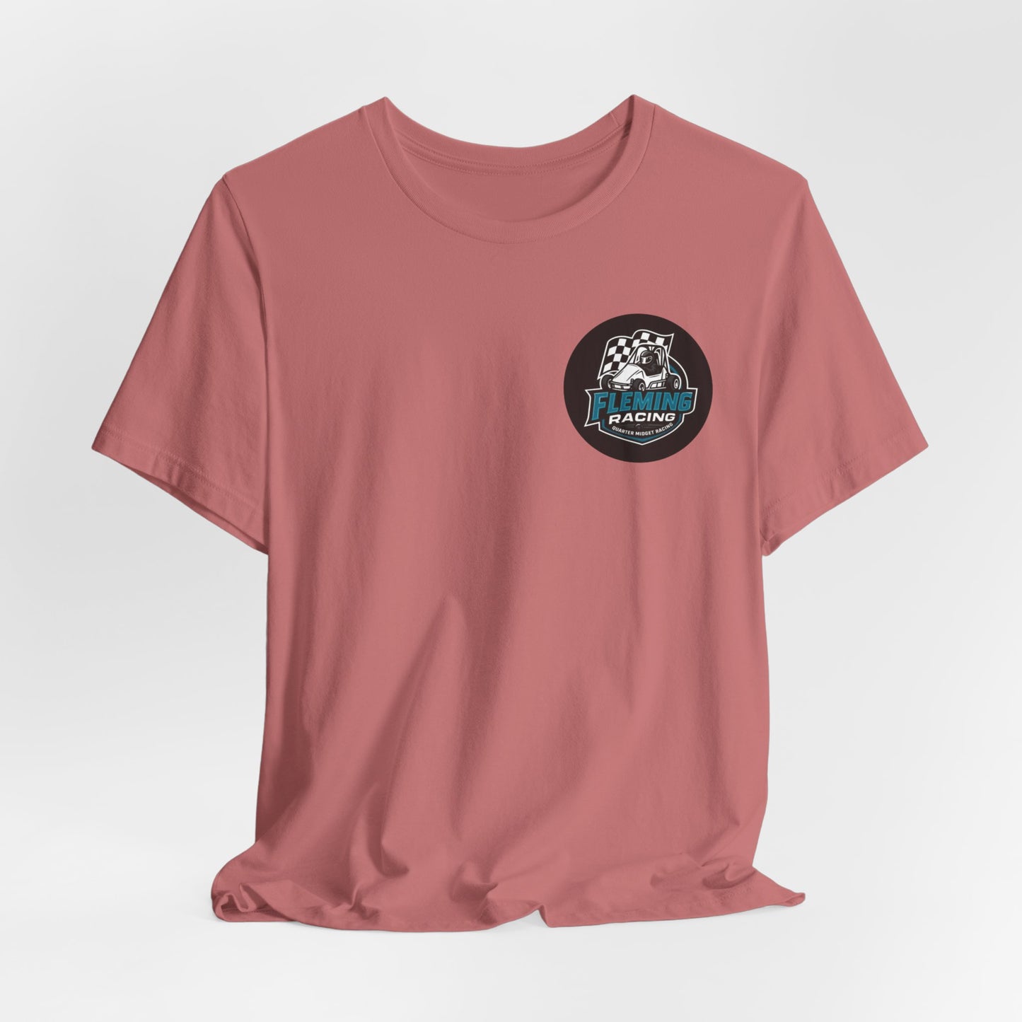 Fleming Racing Logo Tee | Racing Car Emblem T-Shirt