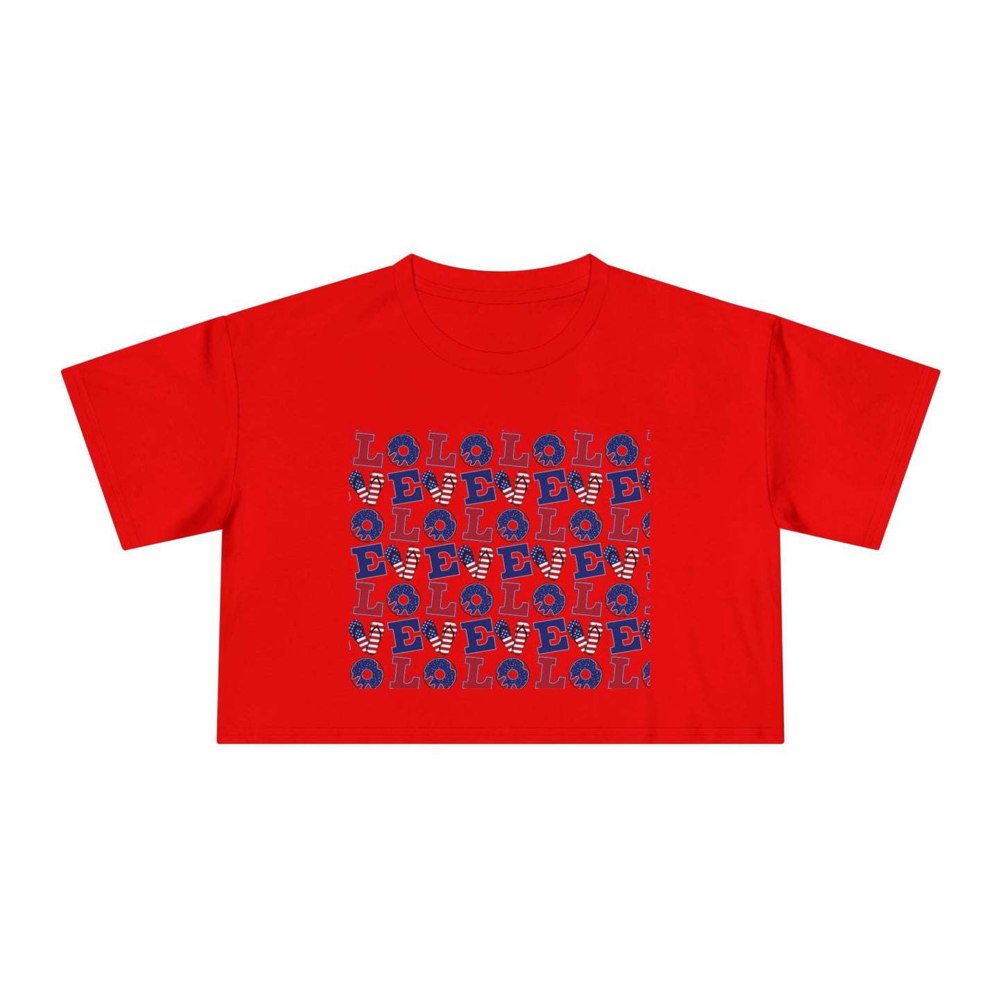 LOL Pattern Graphic Tee | Crop Top
