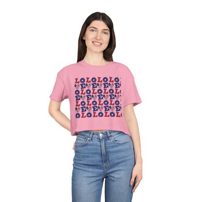 LOL Pattern Graphic Tee | Crop Top