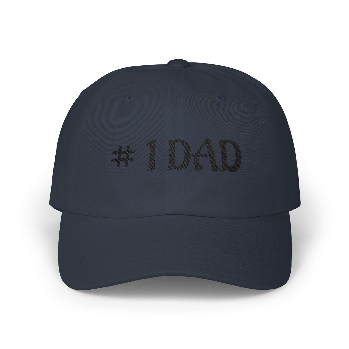 1 Dad Embroidered Dad Cap | White Baseball Hat