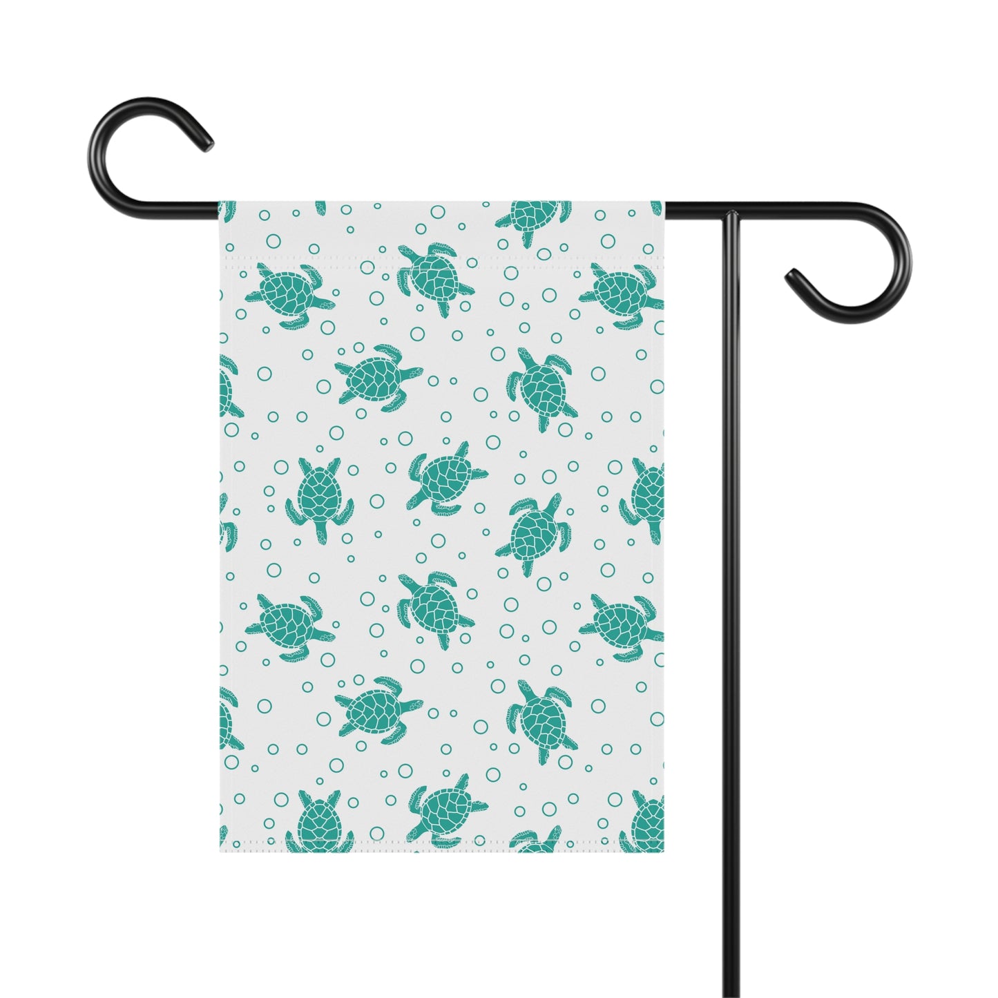Teal Sea Turtle Pattern Garden Flag | House Banner