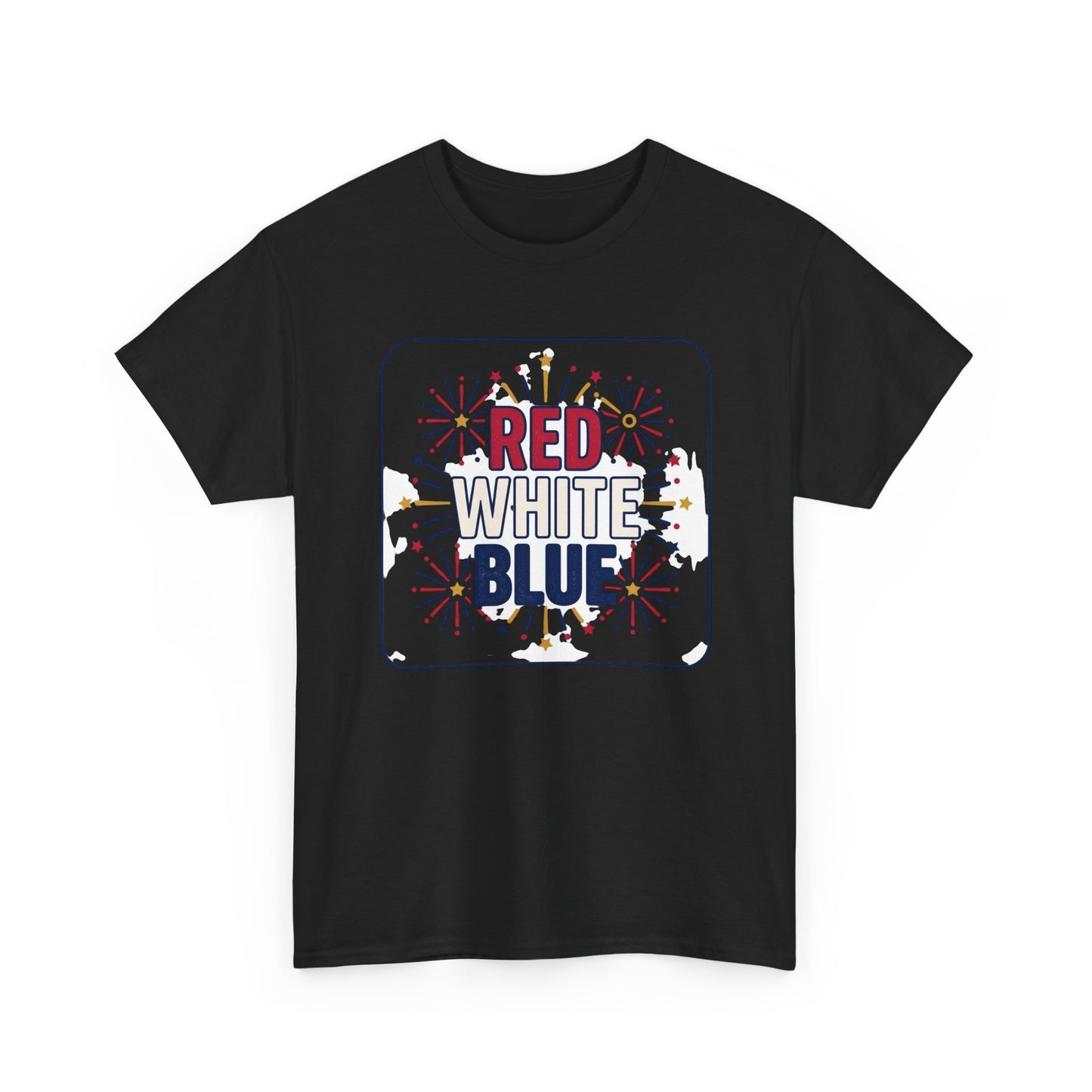 Red White Blue fireworks tee | Patriotic Fourth of July shirt