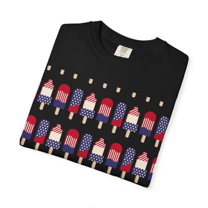 American Flag Popsicle T-shirt | Patriotic Fourth of July Ice Pop Tee