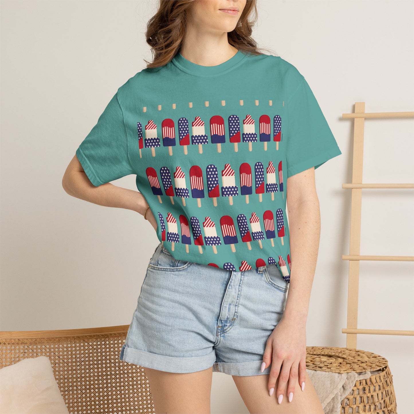 American Flag Popsicle T-shirt | Patriotic Fourth of July Ice Pop Tee