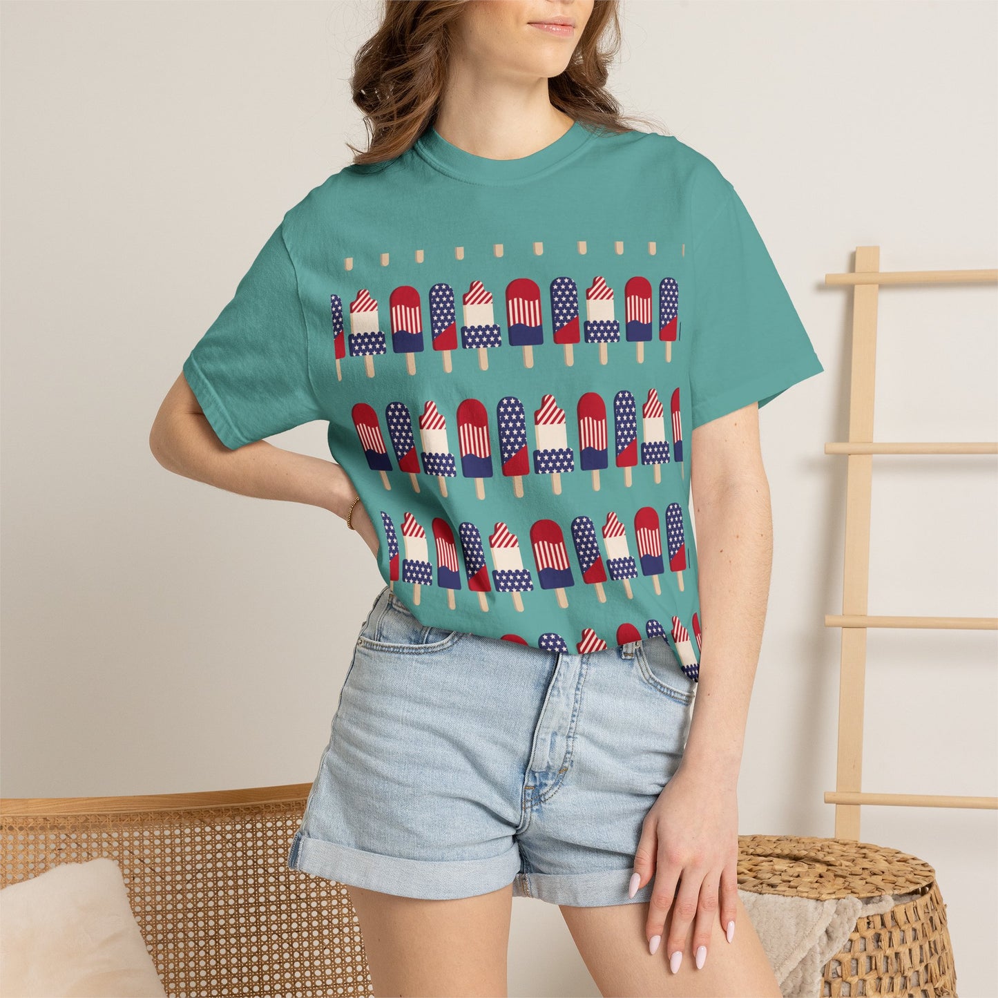 American Flag Popsicle T-shirt | Patriotic Fourth of July Ice Pop Tee