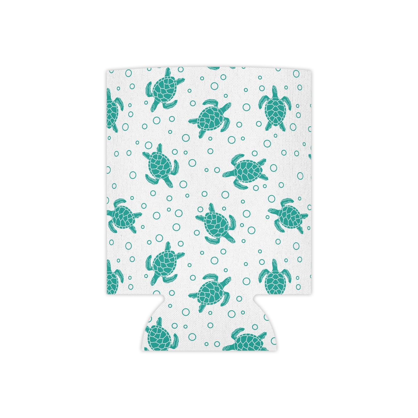 Turquoise Sea Turtles Can Cooler | Turtle Pattern Beverage Sleeve
