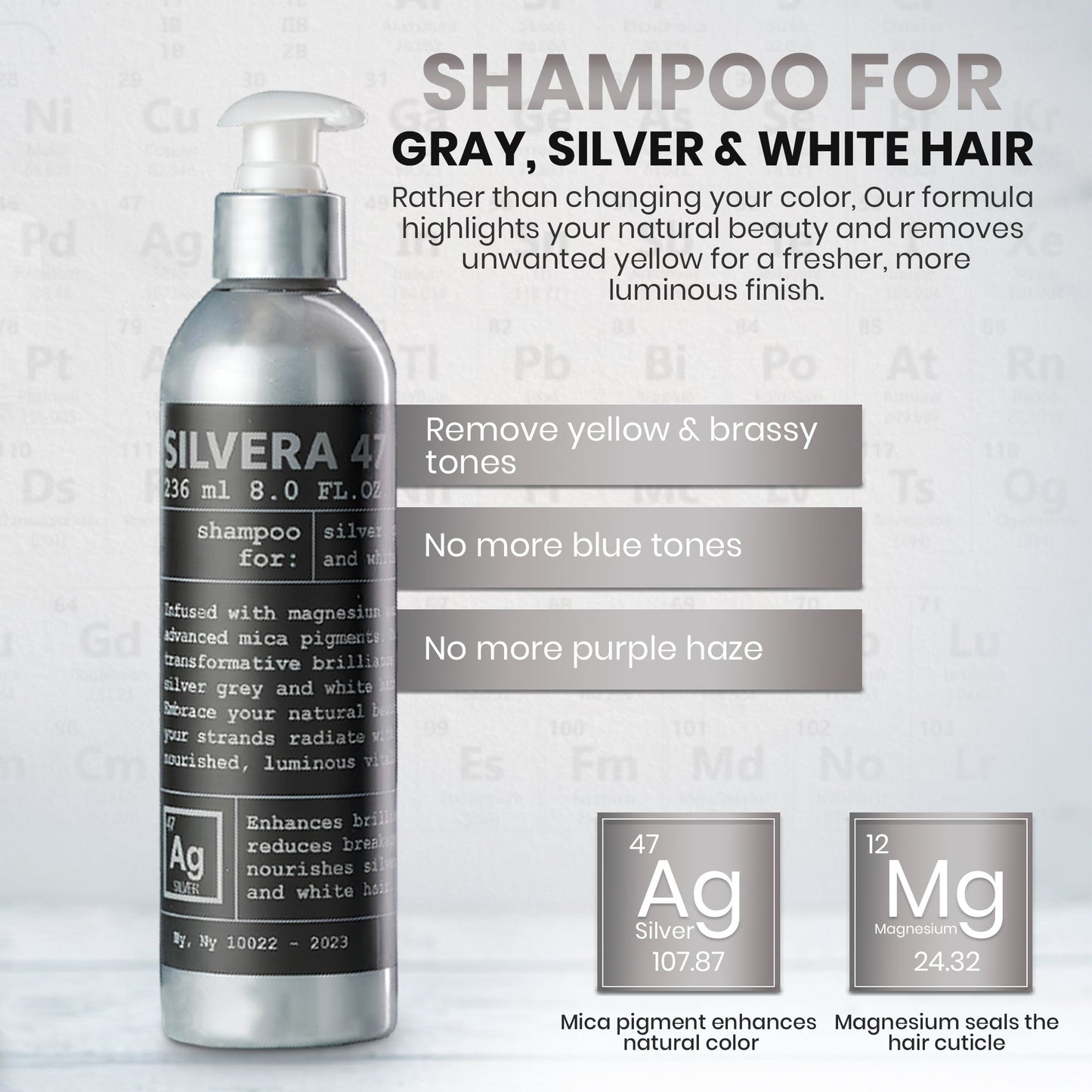 Silvera 47 Silver Grey Hair Shampoo For Grey Hair Shine By JOEL WARREN