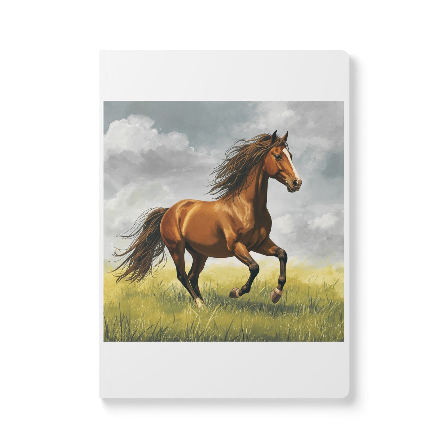 Running Brown Horse Journal | Softcover Notebook with Horse Artwork