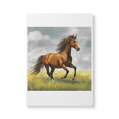 Running Brown Horse Journal | Softcover Notebook with Horse Artwork