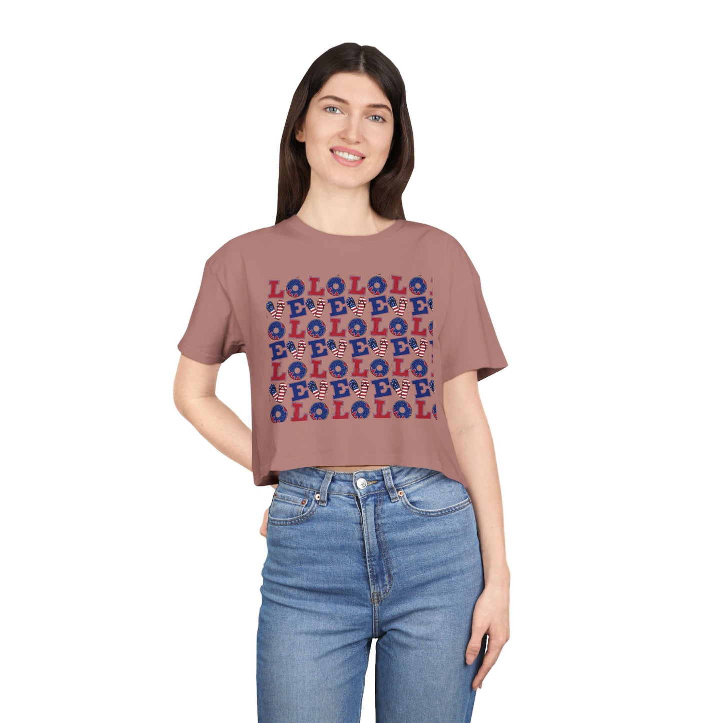 LOL Pattern Graphic Tee | Crop Top