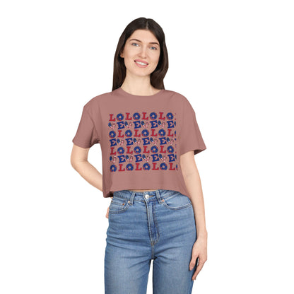 LOL Pattern Graphic Tee | Crop Top