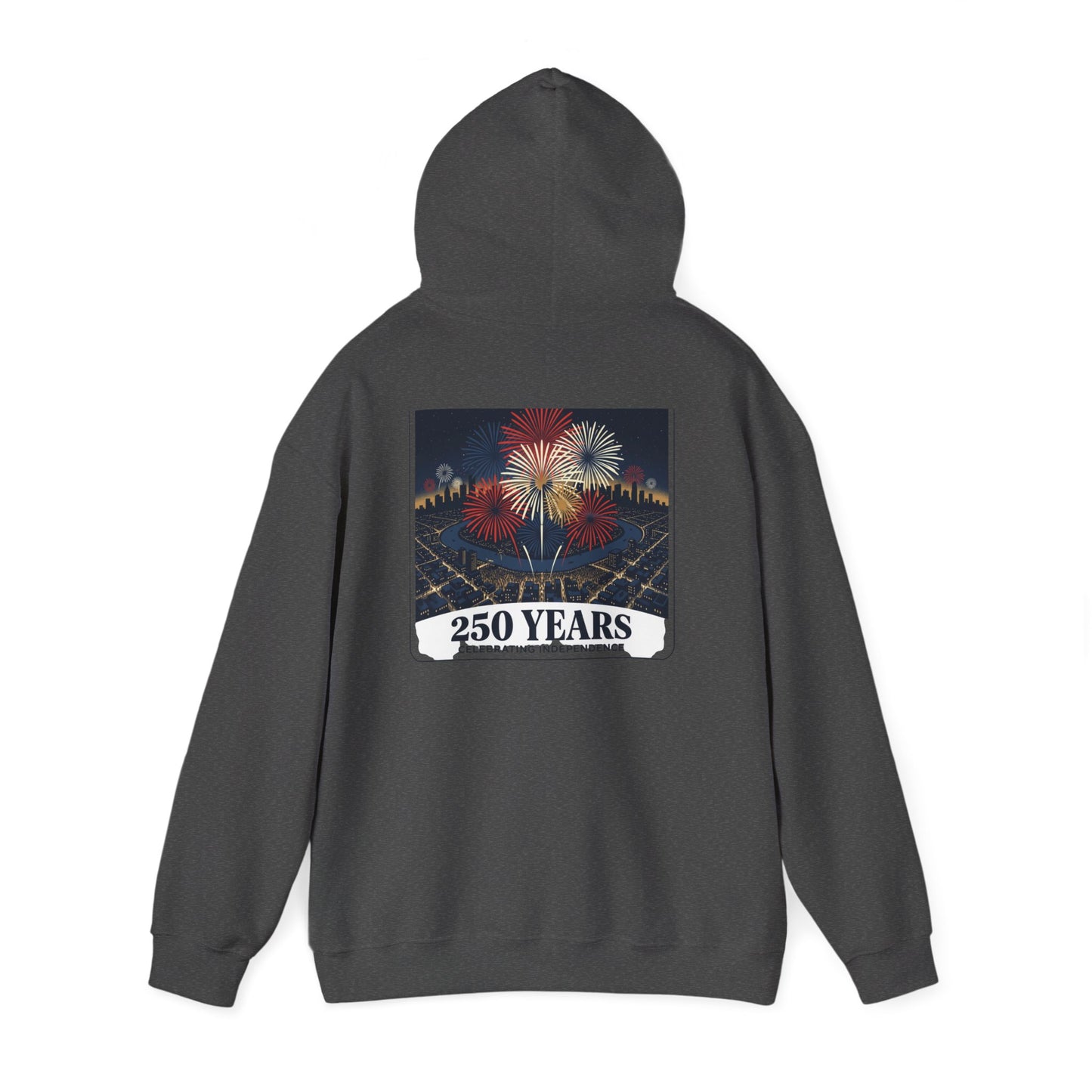 America 250 Years Eagle Graphic Hoodie | Fireworks Backprint