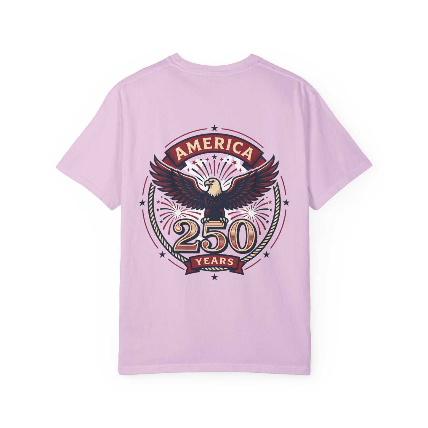 America Flag EST 1776-2026 T-Shirt | 250 Years Eagle Back Graphic