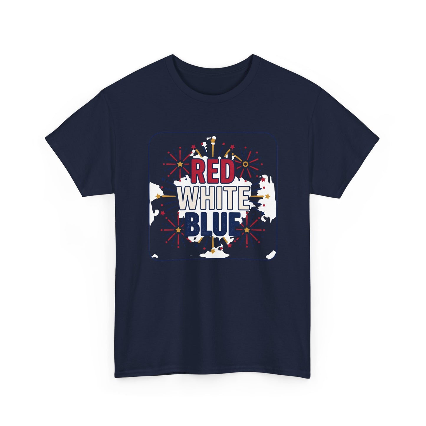 Red White Blue fireworks tee | Patriotic Fourth of July shirt
