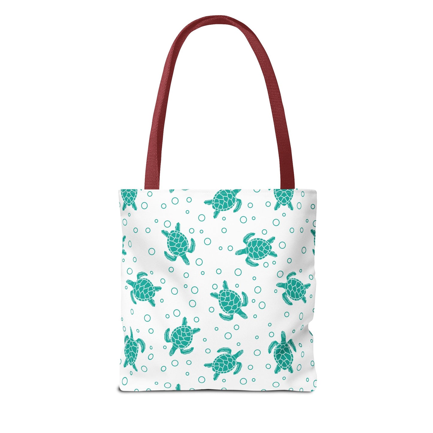Teal Sea Turtle Pattern Tote Bag | Repeating Turtle Print