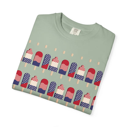 American Flag Popsicle T-shirt | Patriotic Fourth of July Ice Pop Tee