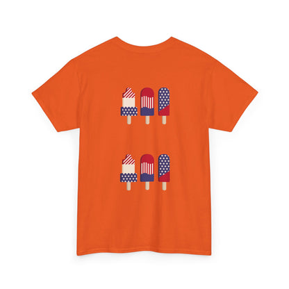 Merica Peace Hand graphic Tee | American Flag Popsicle back, Patriotic Fourth of July
