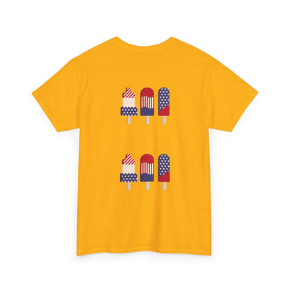 Merica Peace Hand graphic Tee | American Flag Popsicle back, Patriotic Fourth of July