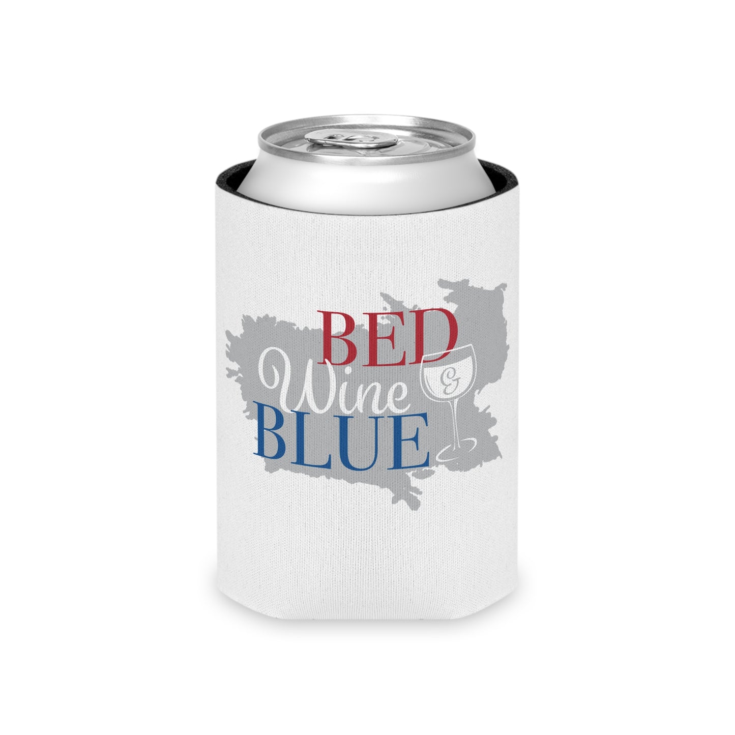 Red White Blue Wine Can Cooler | 4th of July Patriotic Drink Koozie