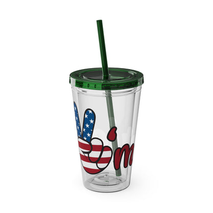 American Peace Sign tumbler 16oz
