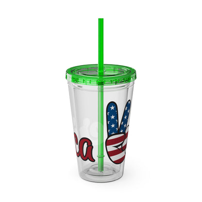 American Peace Sign tumbler 16oz