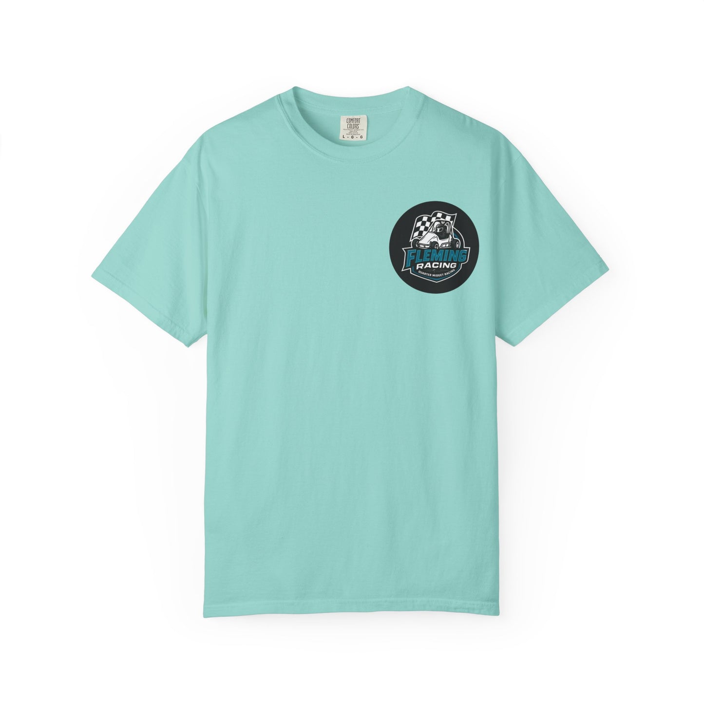 Fleming Racing QM Logo T-Shirt | Checkered Flag Circle Design