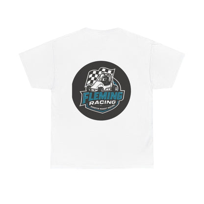 Fleming Racing Logo T-Shirt | Vintage Sprint Car Graphic, Checkered Flag