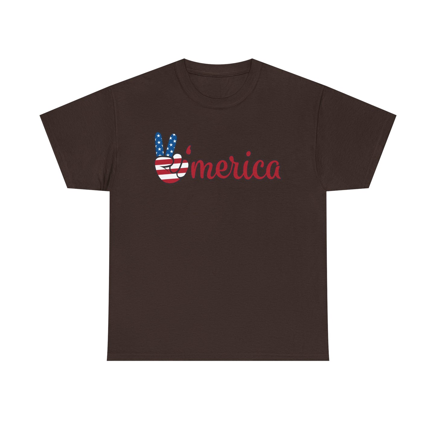Merica Peace Hand graphic Tee | American Flag Popsicle back, Patriotic Fourth of July