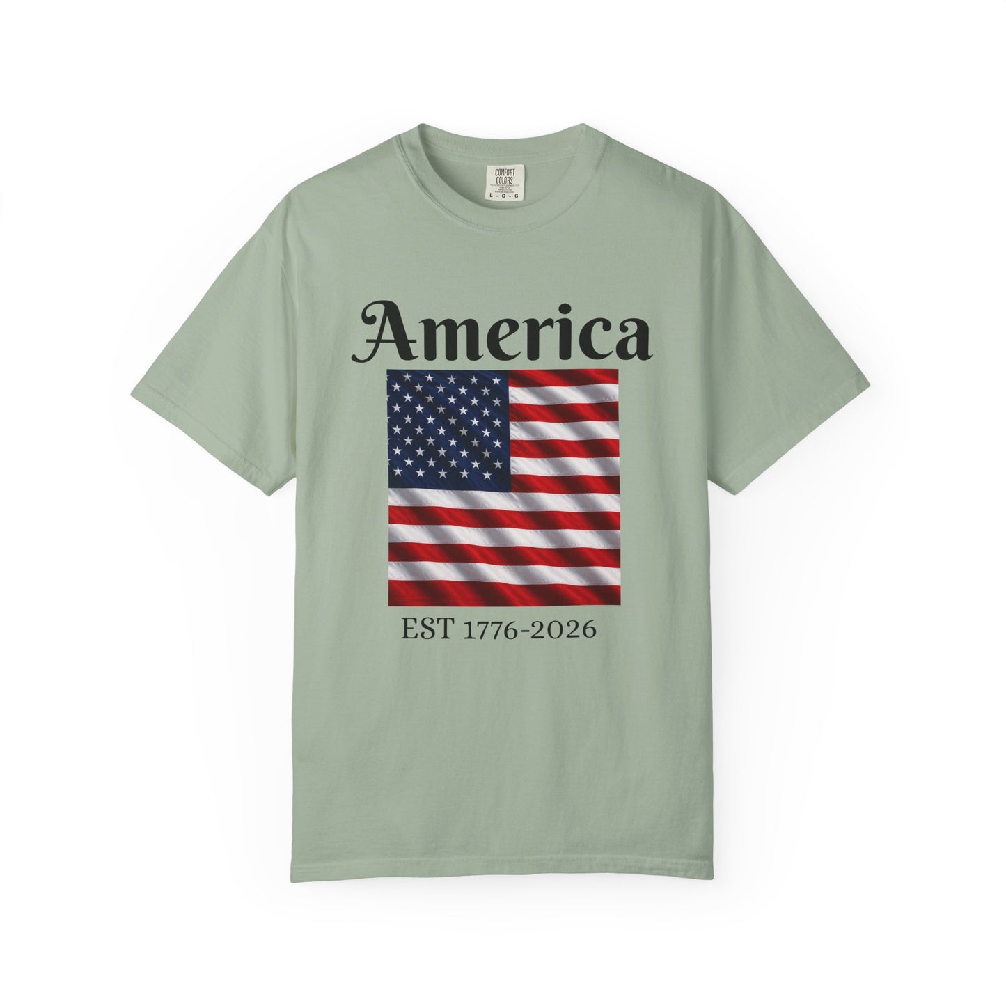 America Flag EST 1776-2026 T-Shirt | 250 Years Eagle Back Graphic