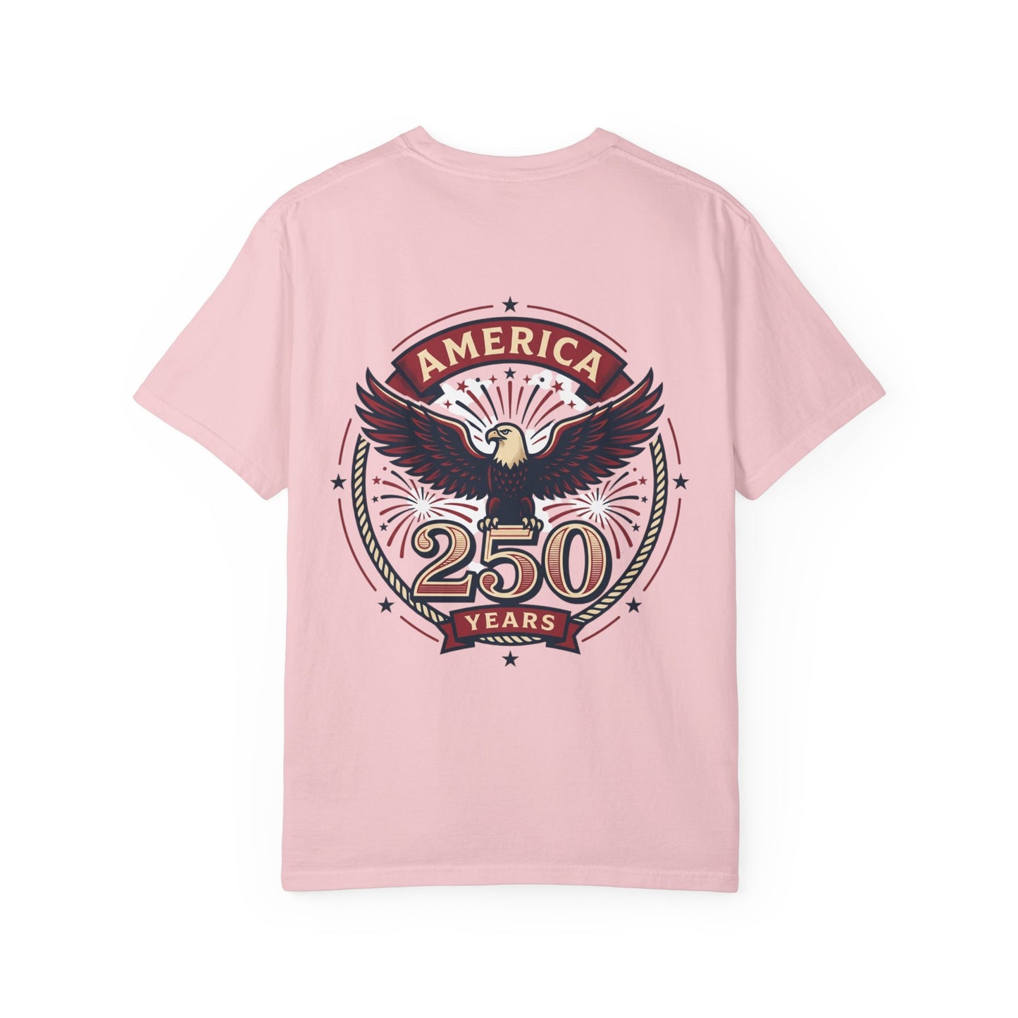 America Flag EST 1776-2026 T-Shirt | 250 Years Eagle Back Graphic