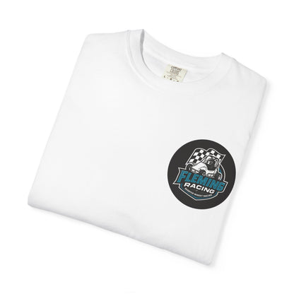 Fleming Racing QM Logo T-Shirt | Checkered Flag Circle Design