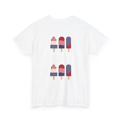 Merica Peace Hand graphic Tee | American Flag Popsicle back, Patriotic Fourth of July