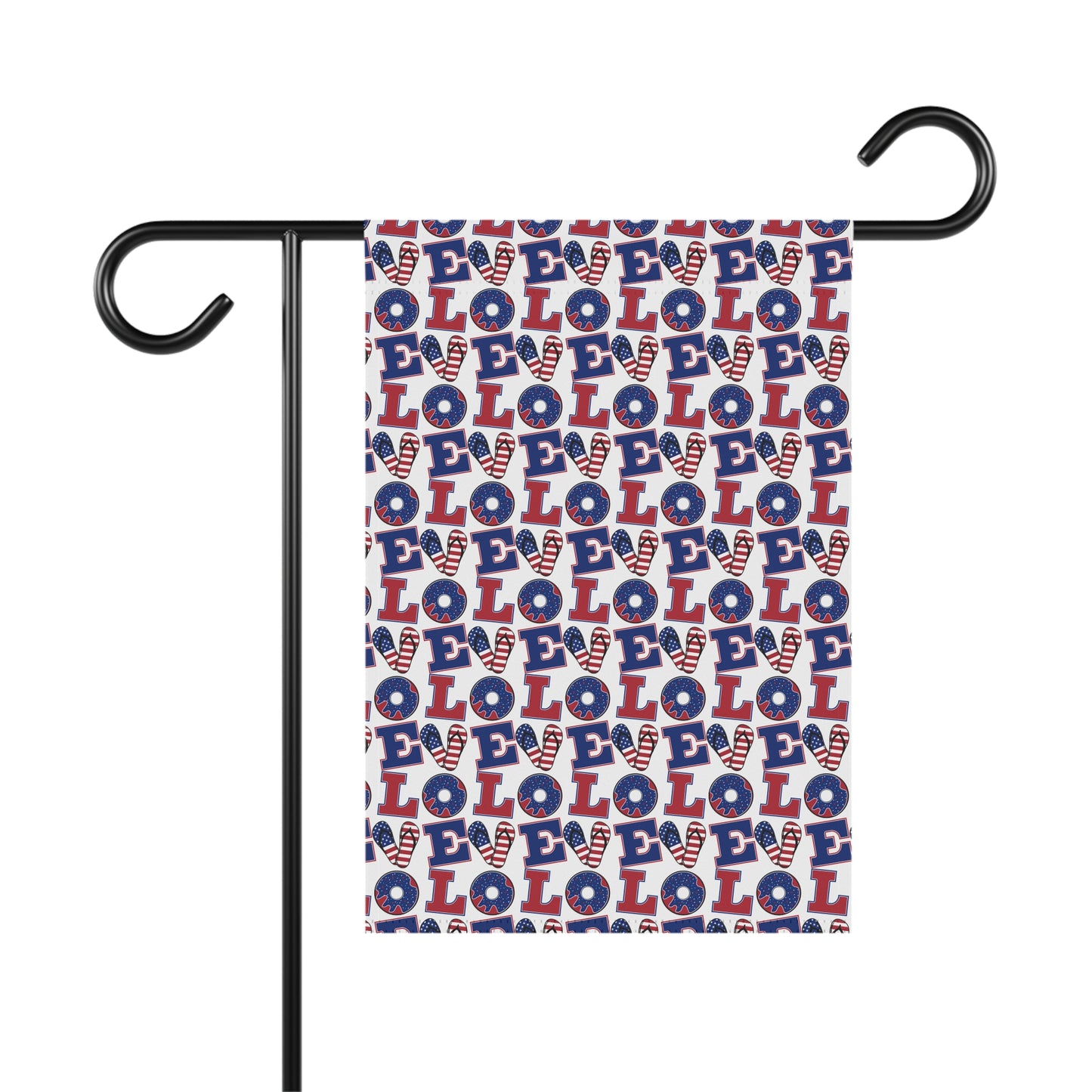 Patriotic LOVE Pattern Garden Flag | House Banner