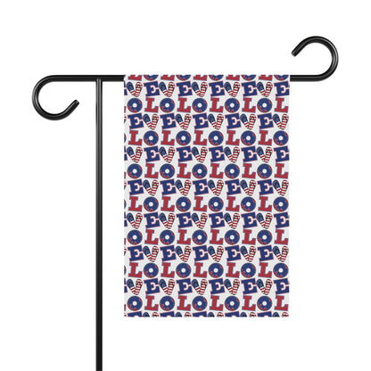 Patriotic LOVE Pattern Garden Flag | House Banner