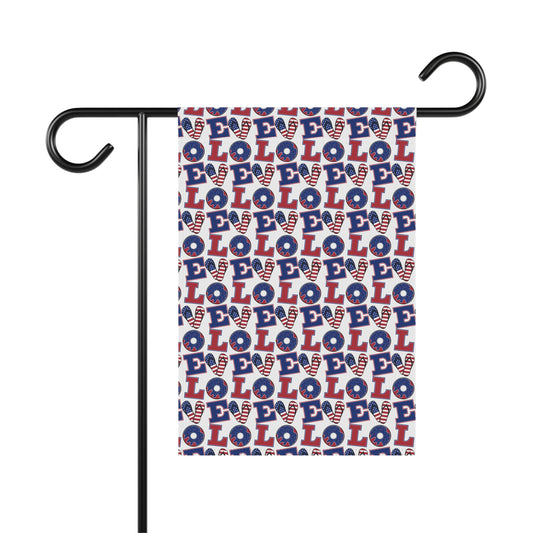 Patriotic LOVE Pattern Garden Flag | House Banner