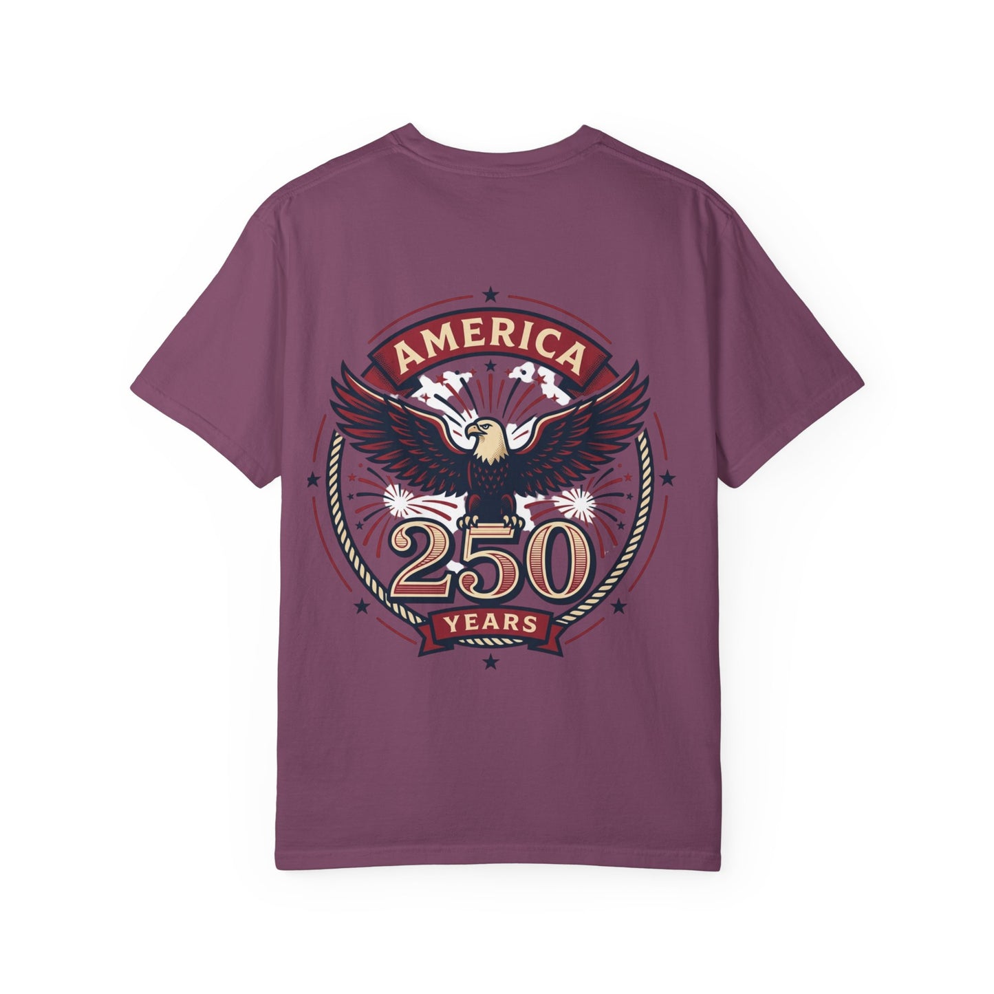Patriotic Unisex T-Shirt, Celebrating America's 250th Anniversary, Vintage Eagle Design, Gift for Independence Day, USA Pride