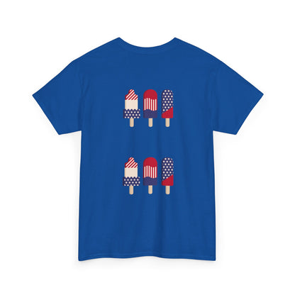 Merica Peace Hand graphic Tee | American Flag Popsicle back, Patriotic Fourth of July