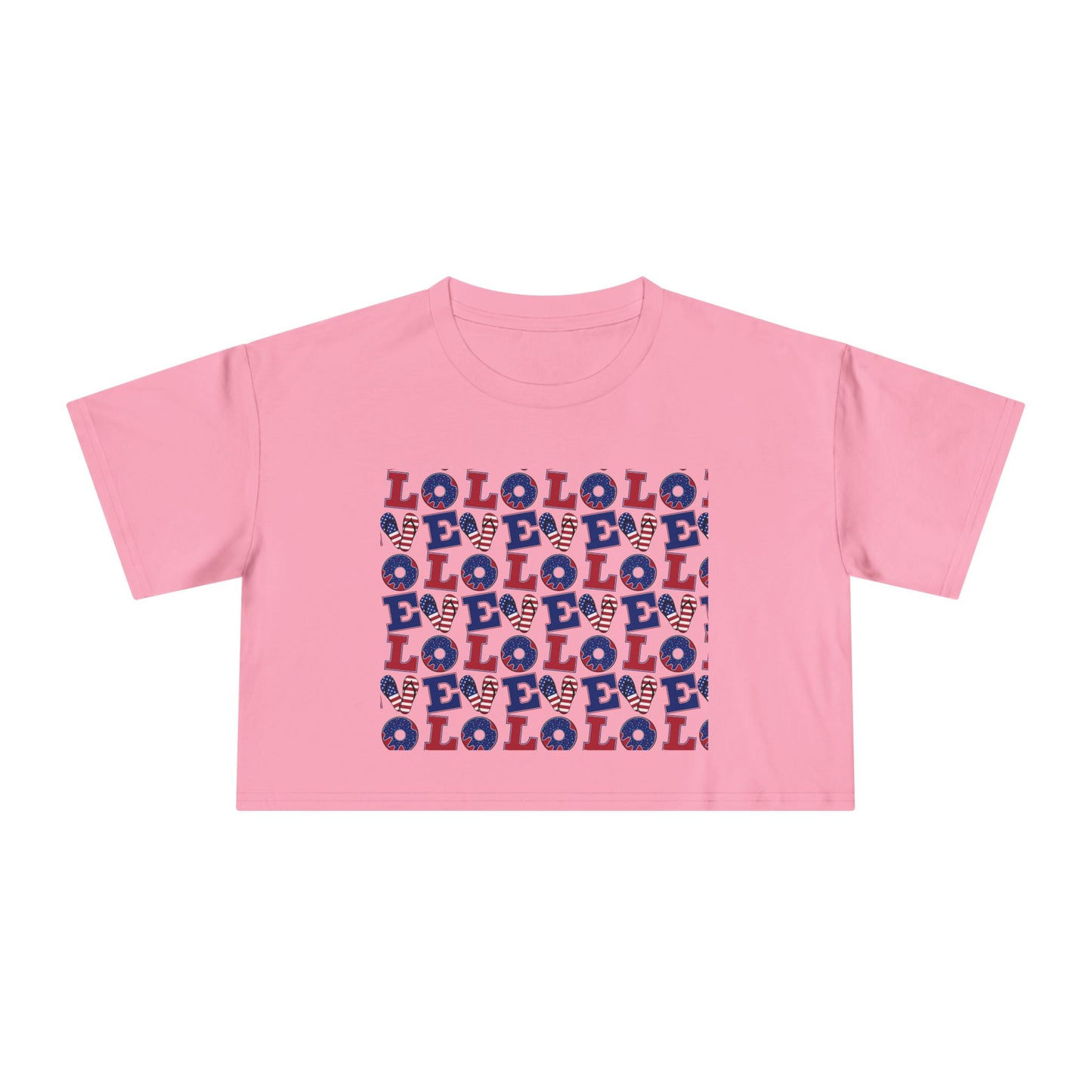 LOL Pattern Graphic Tee | Crop Top