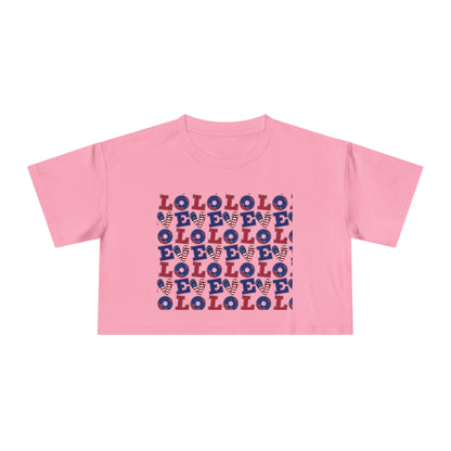 LOL Pattern Graphic Tee | Crop Top