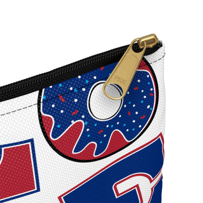 Patriotic LOVE pattern Accessory Pouch | American flag letters and icons