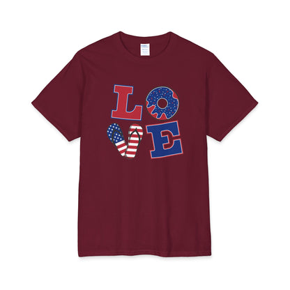 Live Love Liberty tee | Patriotic American flag donuts & popsicles | 4th of July