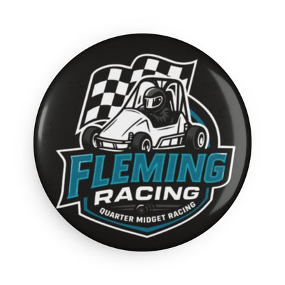 Fleming Racing Quarter Midget Racecar Button Magnet