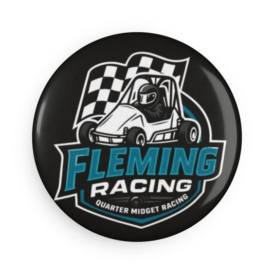 Fleming Racing Quarter Midget Racecar Button Magnet