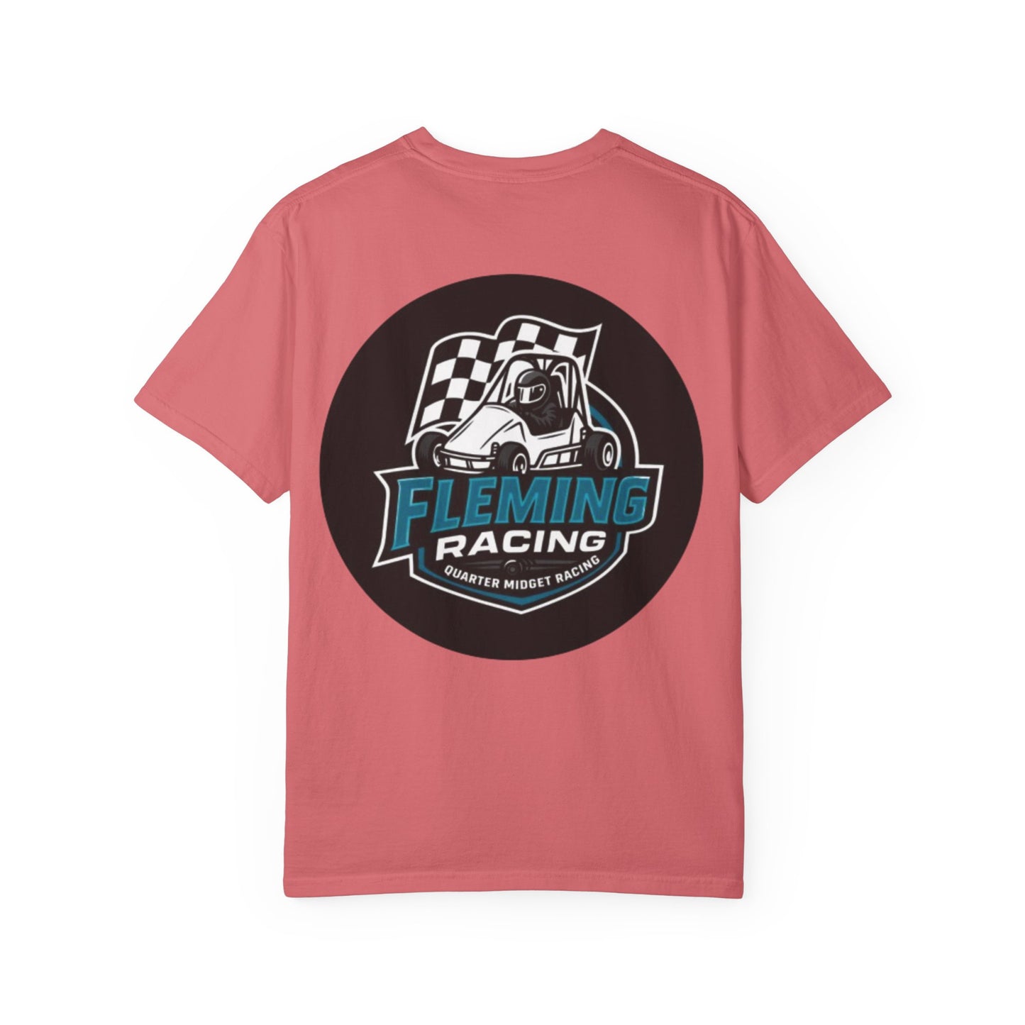 Fleming Racing QM Logo T-Shirt | Checkered Flag Circle Design