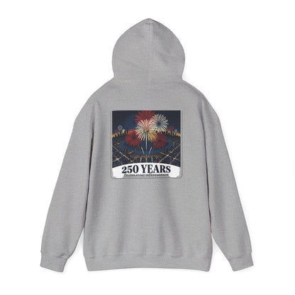 America 250 Years Eagle Graphic Hoodie | Fireworks Backprint