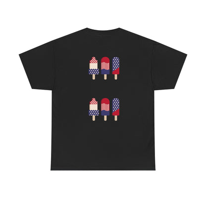 Merica Peace Hand graphic Tee | American Flag Popsicle back, Patriotic Fourth of July
