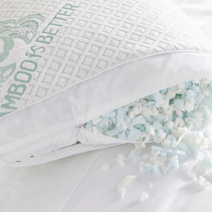 Adjustable Bamboo Cooling Pillow For Neck Support And All Sleep Positions